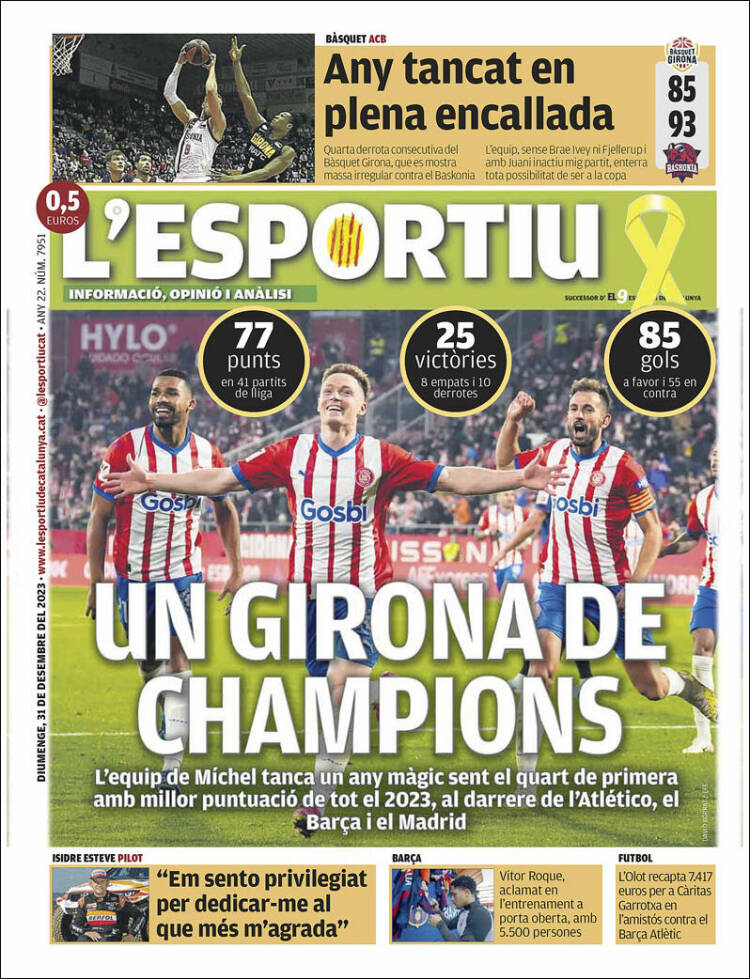 Portada de L'Esportiu : Girona (España)