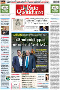 Portada de Il Fatto Quotidiano (Italia)