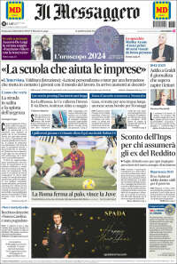 Portada de Il Messaggero (Italia)