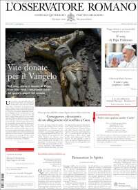 Portada de L'Osservatore Romano (Italia)