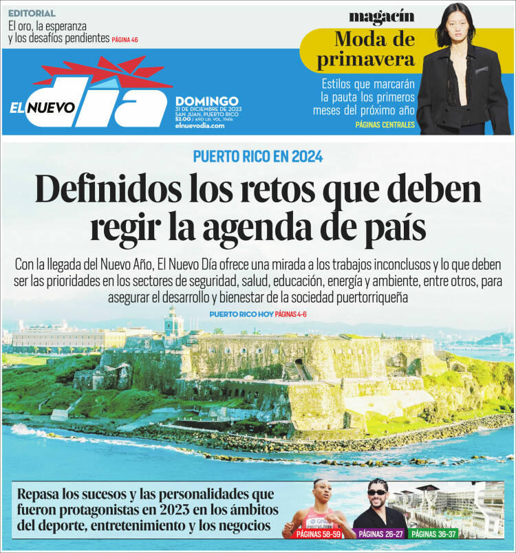 Portada de El Nuevo Día (Puerto Rico)