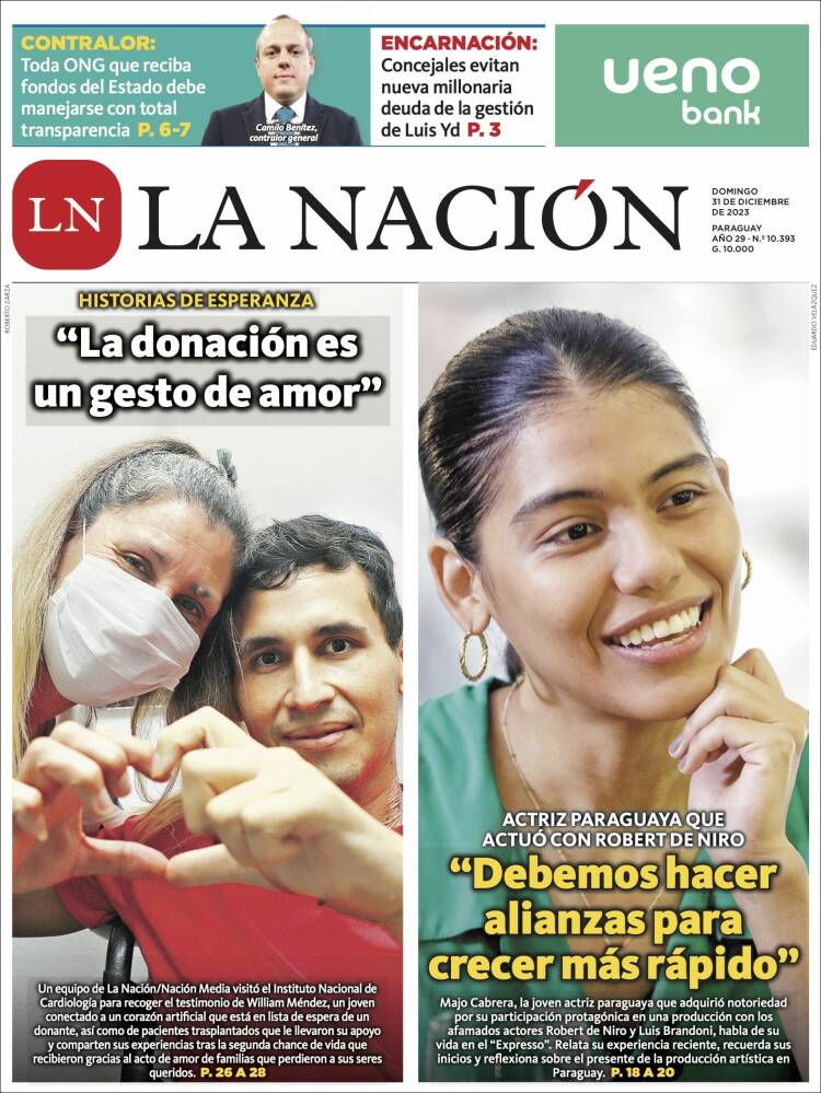 Portada de La Nación (Paraguay)