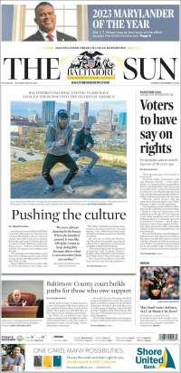 Portada de The Baltimore Sun (USA)