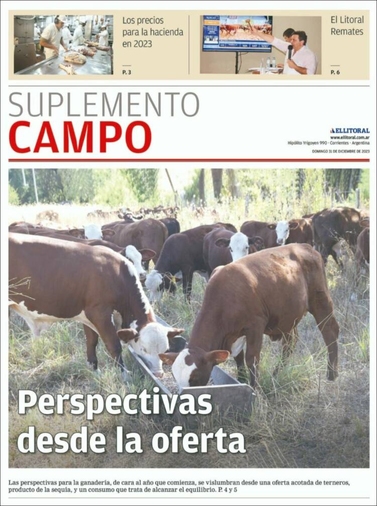 Portada de El Litoral Corrientes (Argentina)