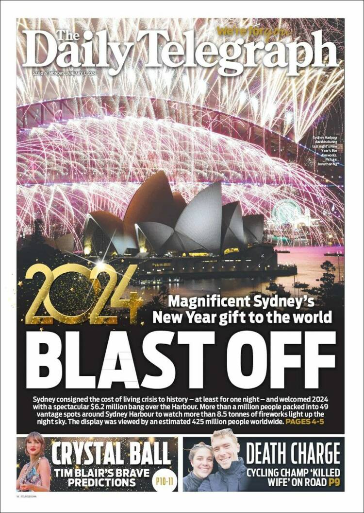 Portada de The Daily Telegraph (Australia)