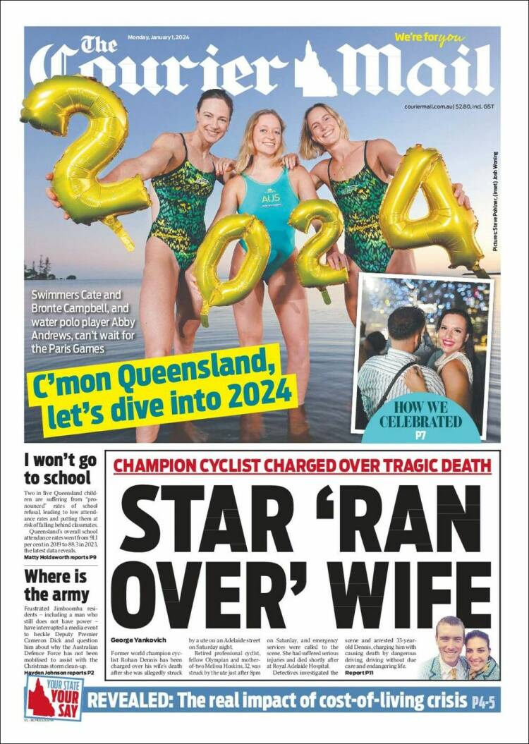Portada de The Courier-Mail (Australia)