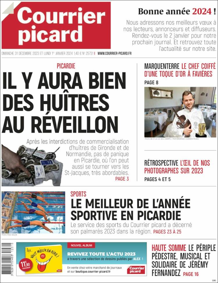 Portada de Courrier Picard (Francia)