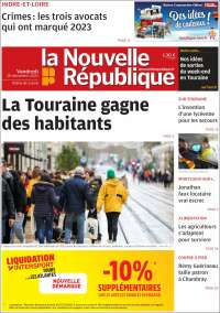 Portada de La Nouvelle Republique (France)