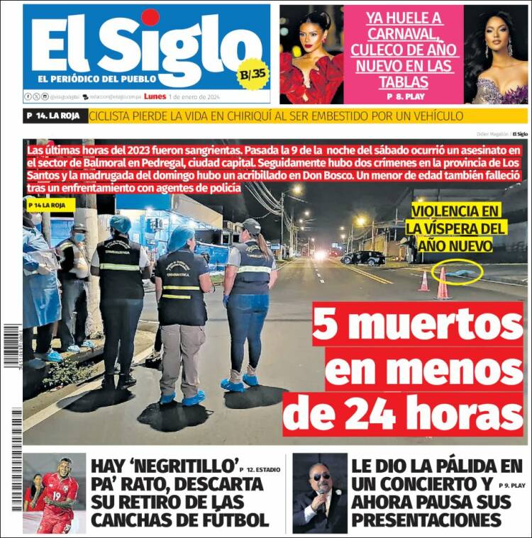 Portada de El Siglo (Panam&aacute;)