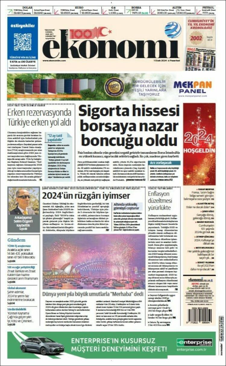 Portada de Dünya (Turqu&iacute;a)
