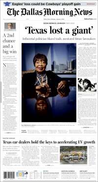 Portada de Dallas Morning News (USA)