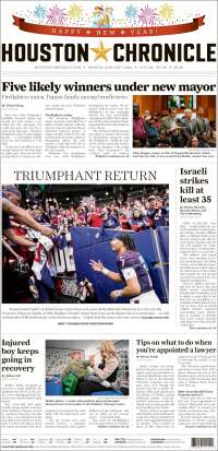 Portada de Houston Chronicle (USA)