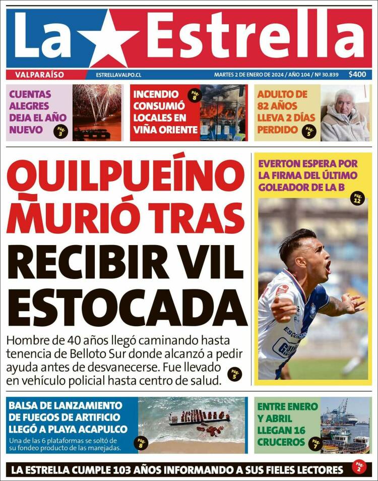 Portada de Estrella de Valparaiso (Chile)