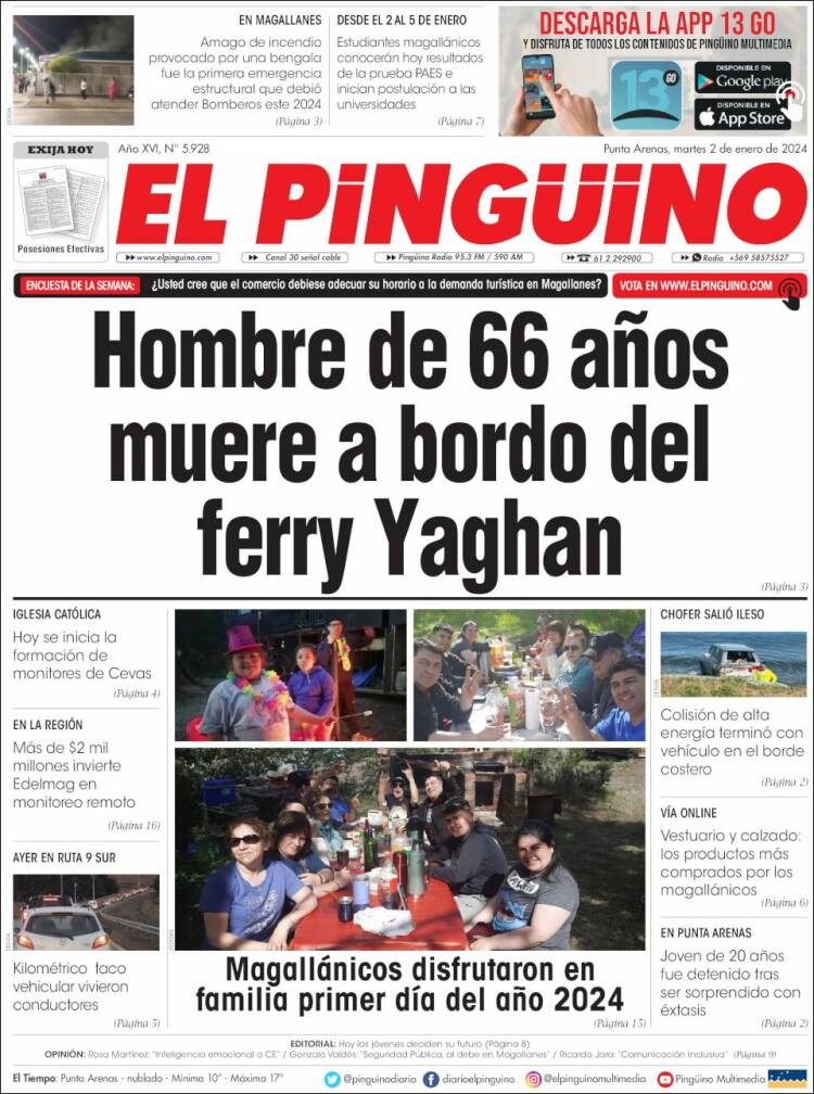 Portada de El Pingüino (Chile)