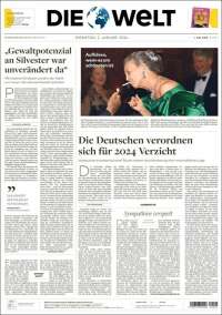 Portada de Die Welt (Alemania)