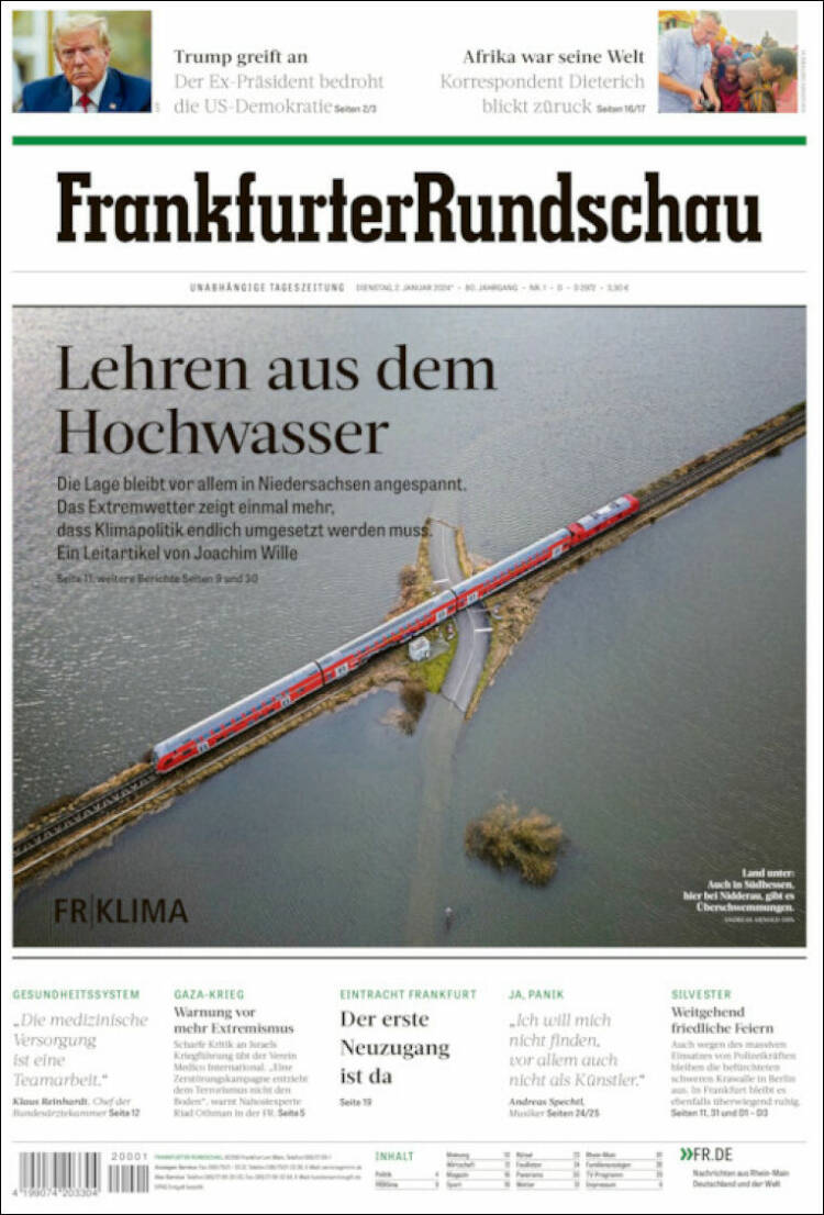 Portada de Frankfurter Rundschau (Alemania)