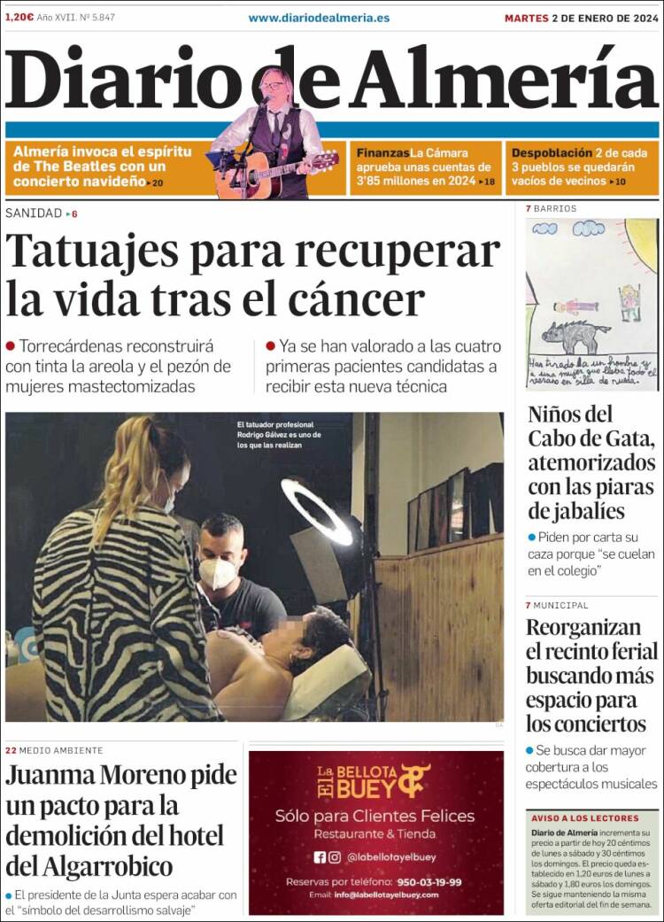 Portada de Diario de Almería (España)