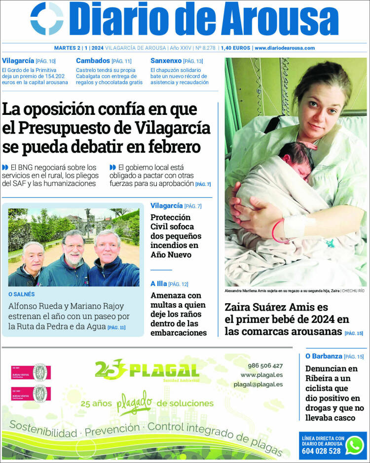 Portada de Diario de Arousa (España)
