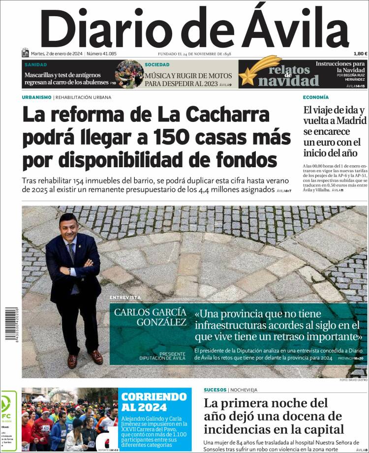 Portada de Diario de Ávila (España)
