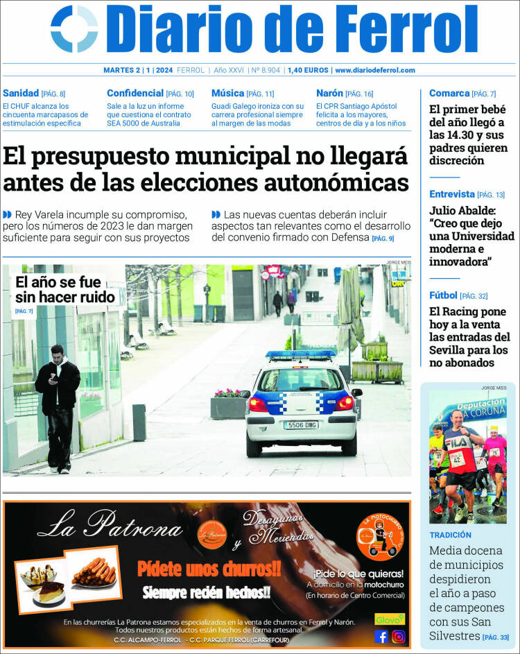 Portada de Diario de Ferrol (España)