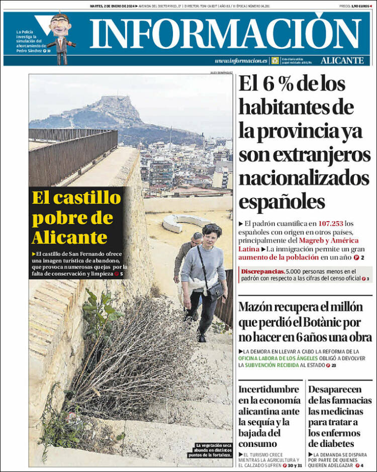 Portada de Diario Información (España)