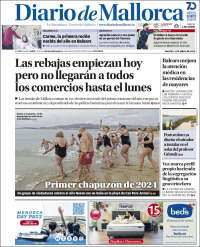 Portada de Diario de Mallorca (Espagne)