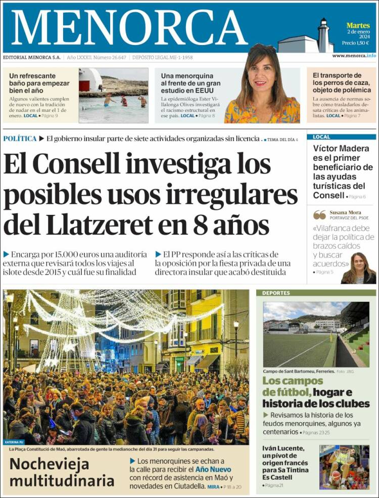 Portada de Menorca - Diario Insular (España)