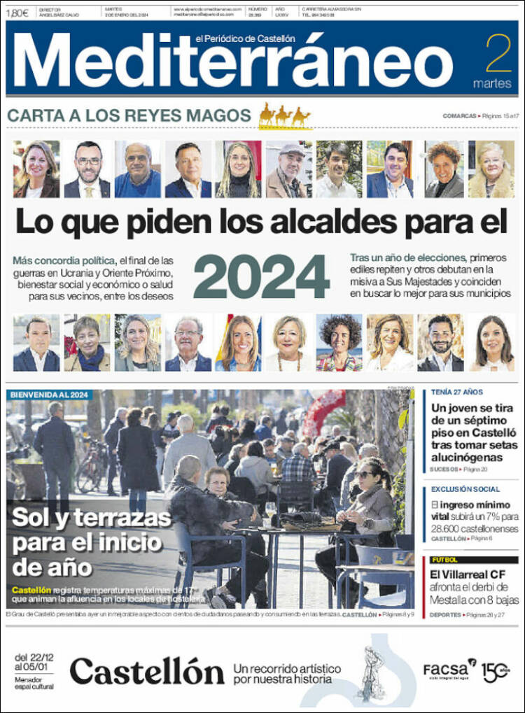 Portada de El Periódico Mediterraneo (España)
