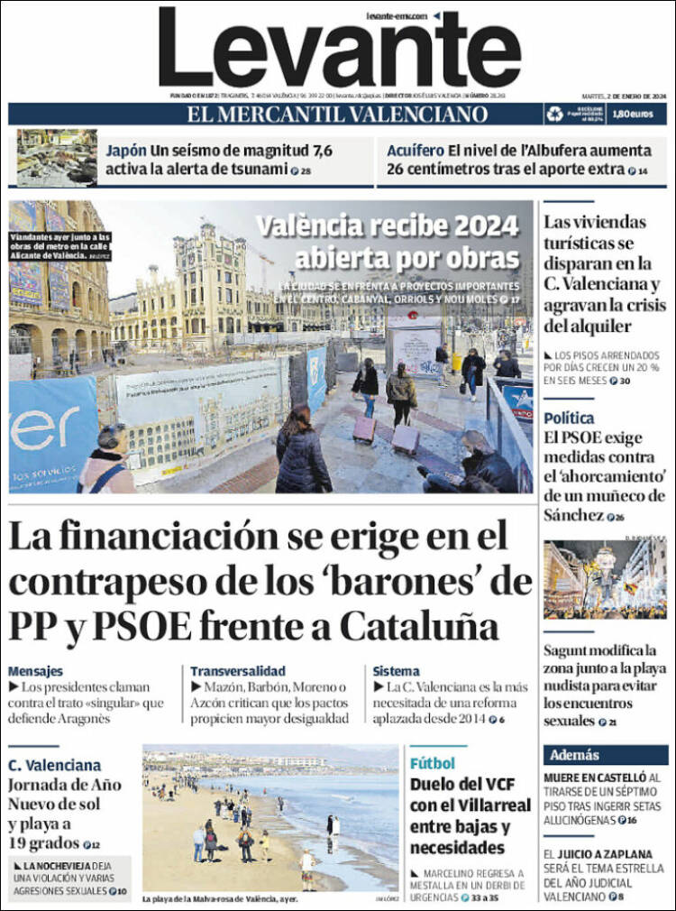 Portada de Levante (España)