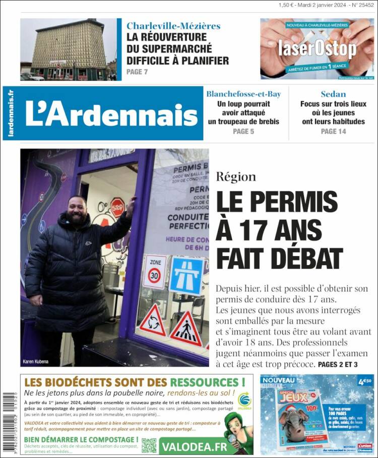 Portada de L'Ardenais (Francia)