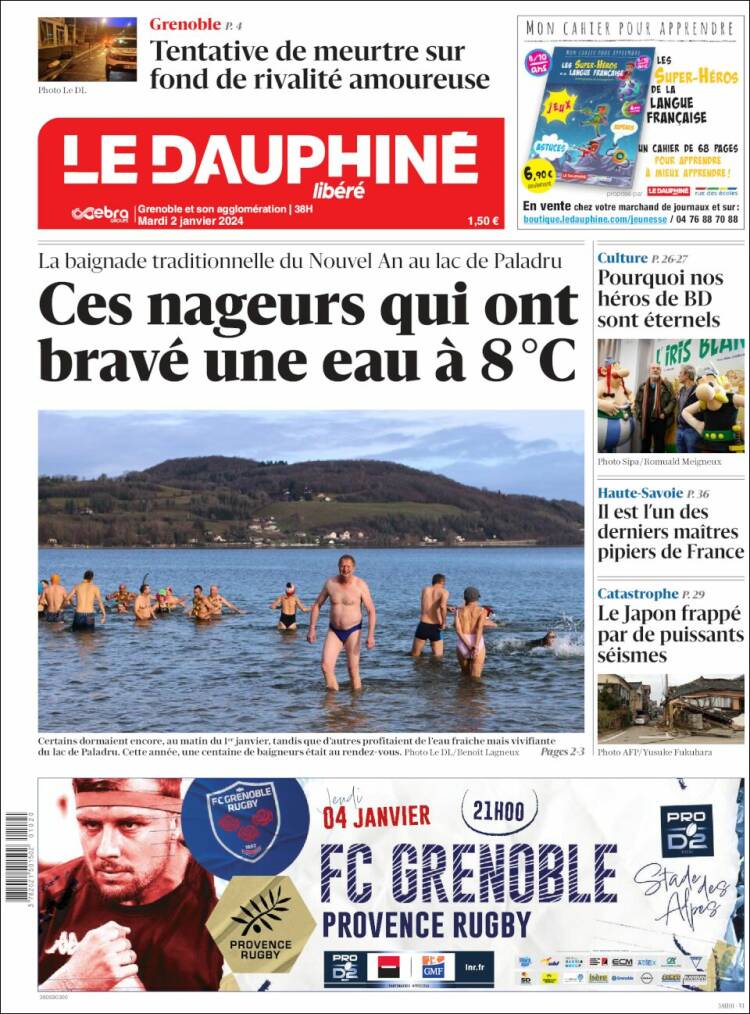 Portada de Le Dauphiné Libéré (Francia)