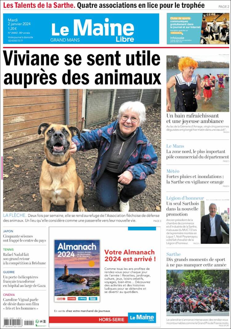 Portada de Le Maine Libre (Francia)