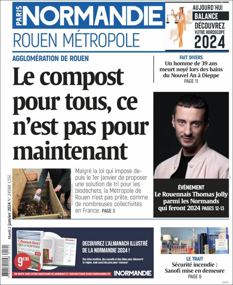 Portada de Paris Normandie (Francia)