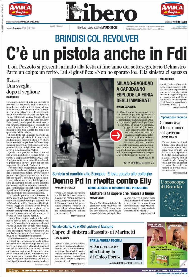 Portada de Libero (Italia)