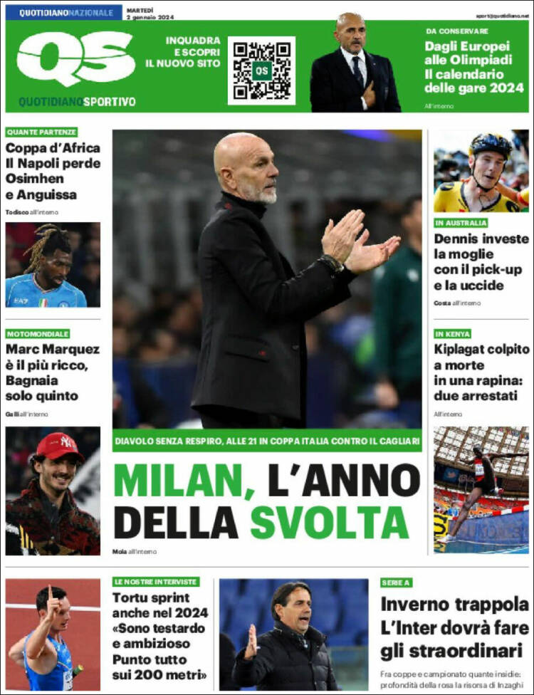 Portada de Quotidiano Sportivo (Italia)