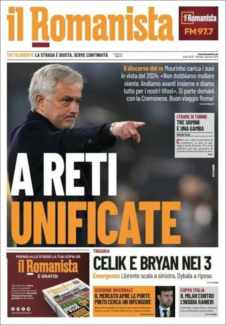 Portada de Romanista (Italia)