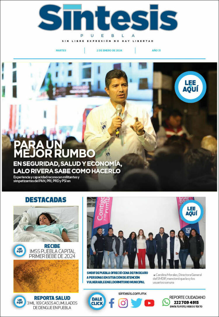 Portada de Síntesis - Puebla (M&eacute;xico)