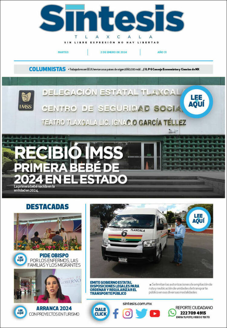 Portada de Síntesis de Tlaxcala (M&eacute;xico)