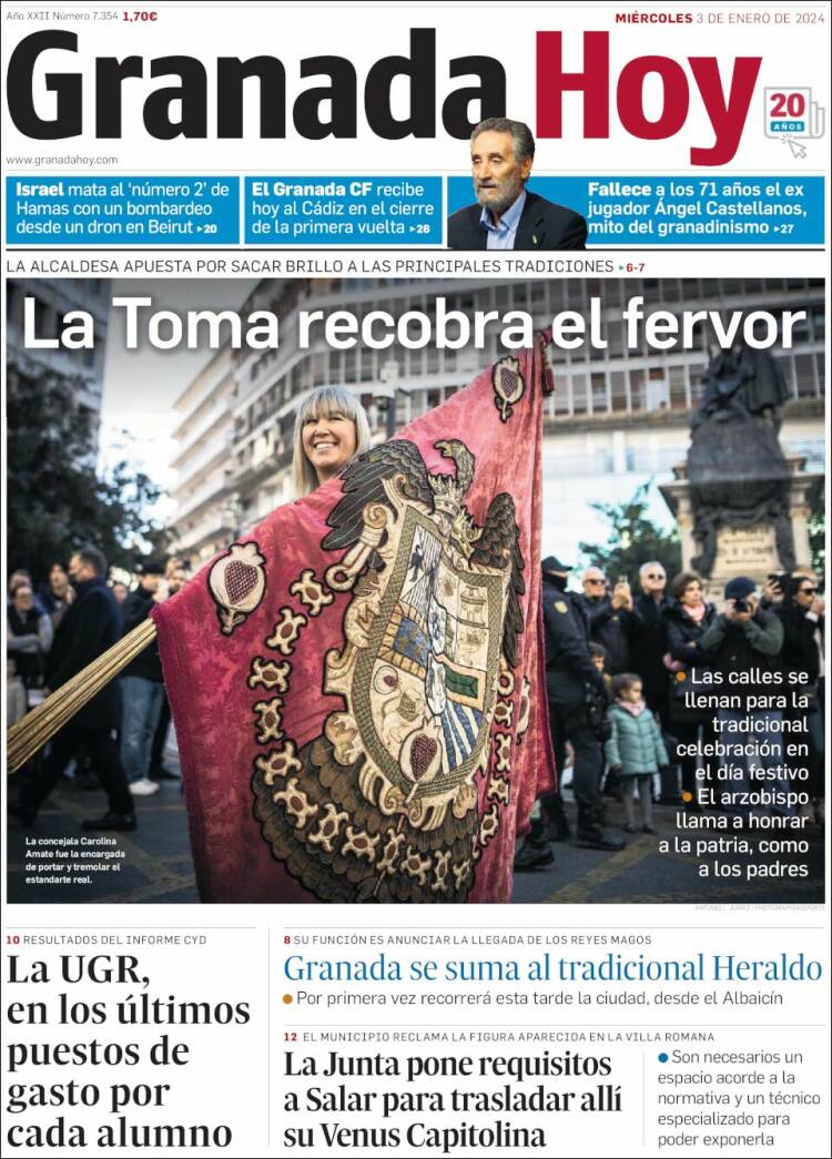 Portada de Granada Hoy (España)