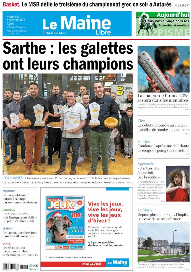 Portada de Le Maine Libre (Francia)