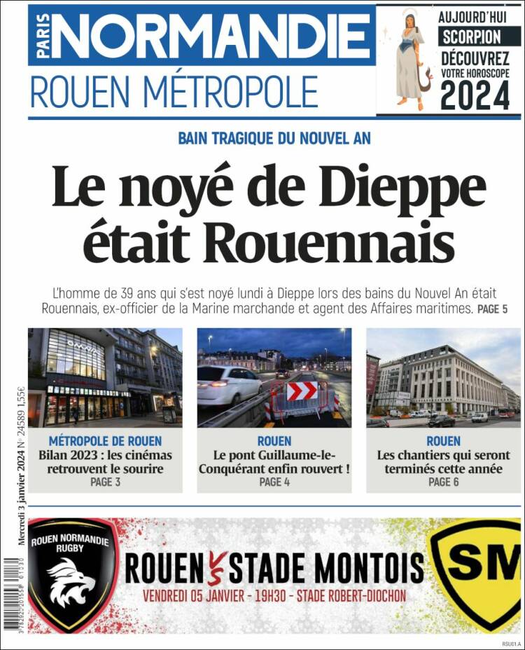 Portada de Paris Normandie (Francia)