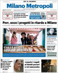 Portada de Il Giorno (Italia)