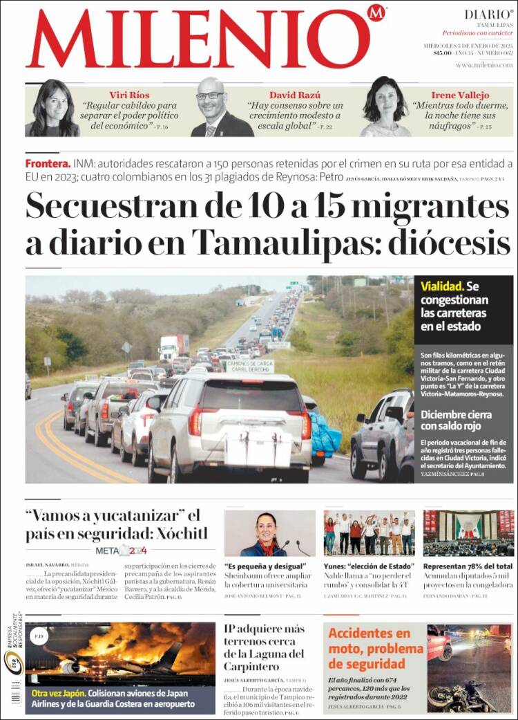 Portada de Milenio - Tamaulipas (M&eacute;xico)