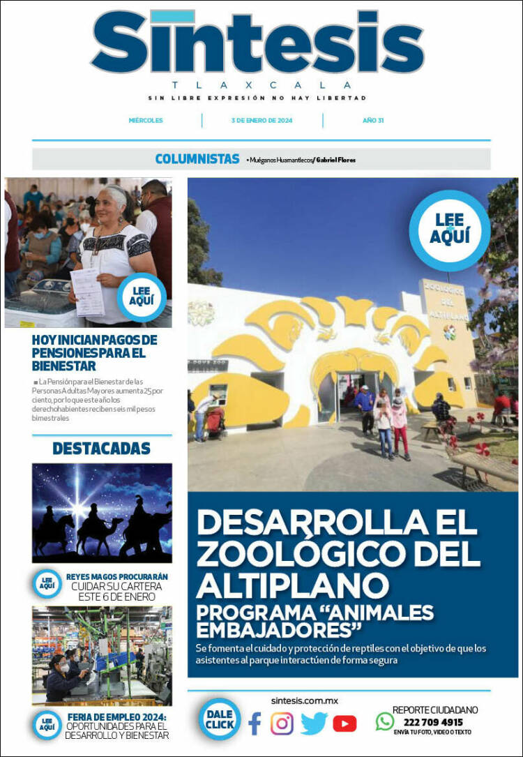 Portada de Síntesis de Tlaxcala (M&eacute;xico)