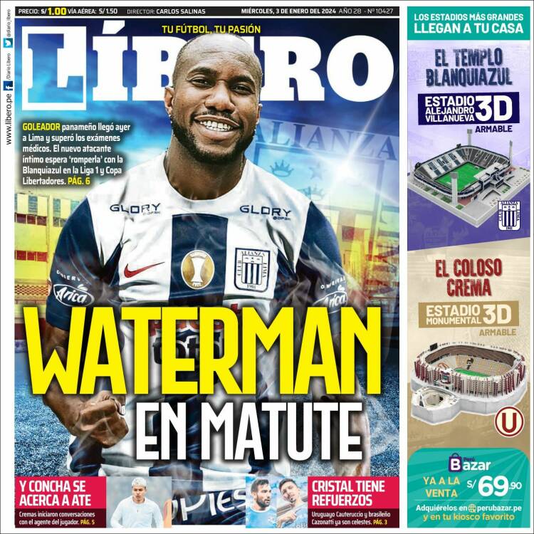 Portada de Líbero (Perú)