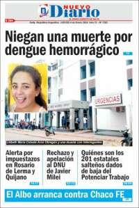 Portada de Nuevo Diario de Salta (Argentina)