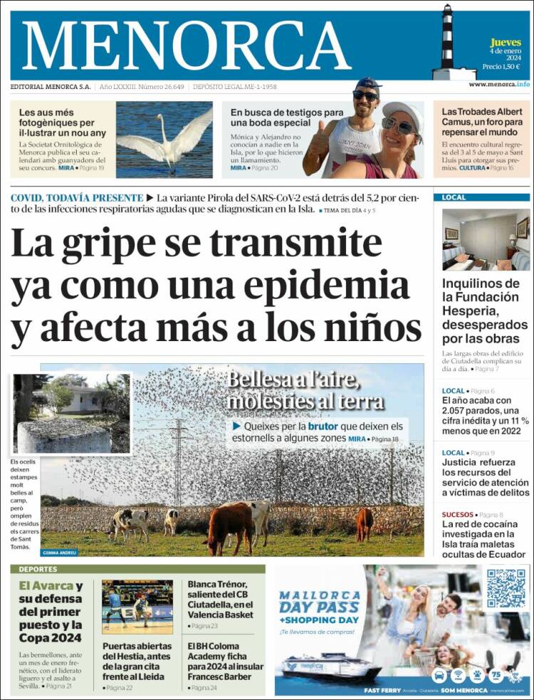 Portada de Menorca - Diario Insular (España)