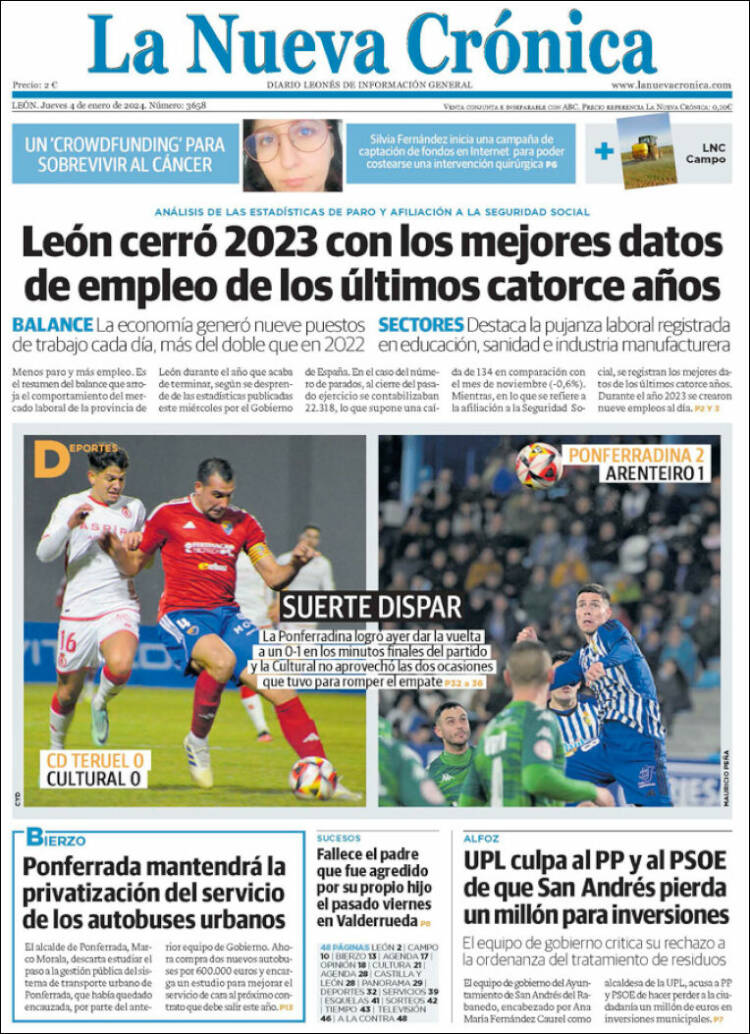 Portada de La Nueva Crónica (España)