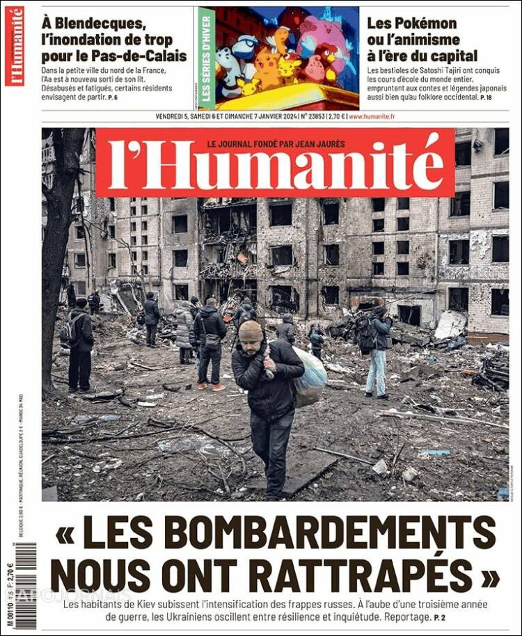 Portada de l'Humanite (Francia)