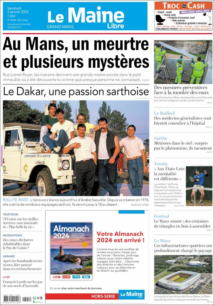 Portada de Le Maine Libre (Francia)